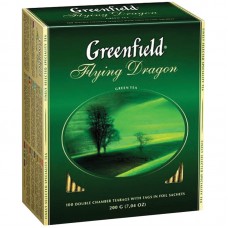 Чай Greenfield Flying Dragon, зеленый, 100 фольг. пакетиков по 2гр